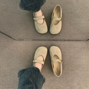 香港巨好看浅口平底单鞋女2026新款夏绝美裙子玛丽珍勃肯鞋豆豆鞋