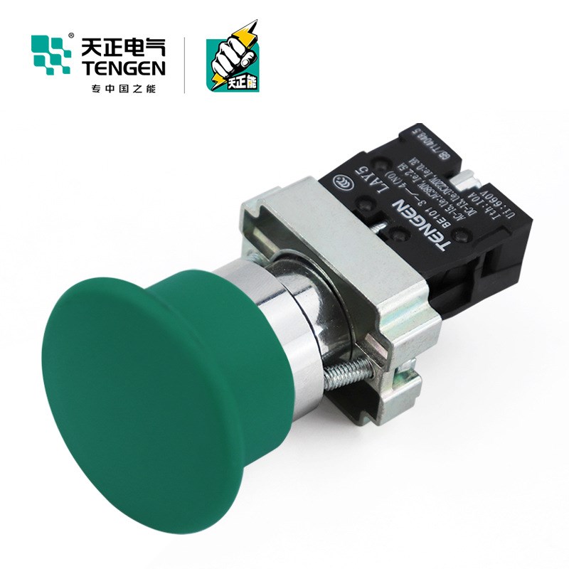 LAY5-BC3s1蘑菇头按钮开关NP2自复位按钮红绿22孔BC42