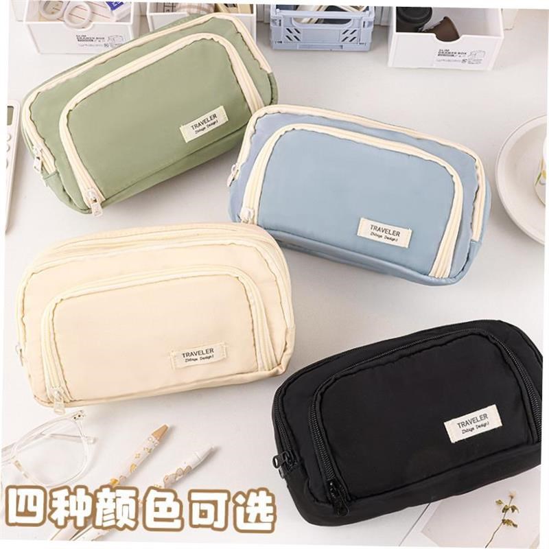 Large Capacity Pencil Case Kawaii Canvas Pencilcase School