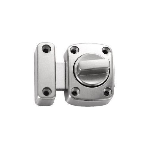 锌合金插销明装方形门闩旋转左右锁扣防J盗搭扣黑色明装迷你门栓