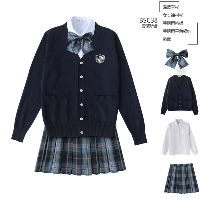 JK制服套装针织开衫学生校服