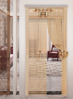 帘子定制婚庆水晶吊帘门对门葫芦珠帘房间紫色房门室内农村串珠F