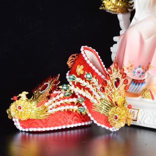 珠珠钻石还愿凤鞋泰山奶奶王母娘娘妈祖供神供佛鞋手工仙家贡奉鞋