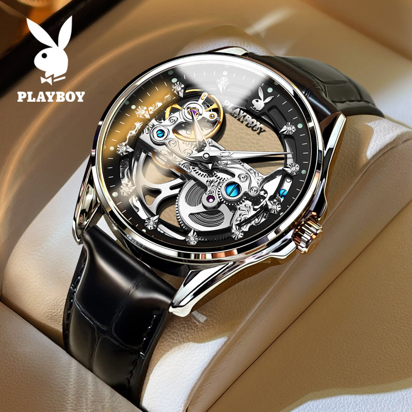 【超大镂空】花花公子自动机械表