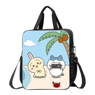 网红吉伊卡哇大容量补习袋男女学生手提书袋乌萨奇双肩包儿童补习袋手拎包斜跨包帆布袋学习补课包中小学生萌