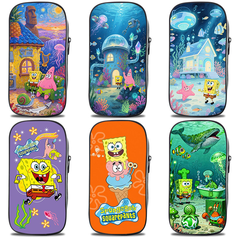 小学生大容量笔袋文具盒2026新年海绵宝宝一年级铅笔袋幼儿园男孩女孩海底世界网红ins多功能派大星文具袋,文具电教/文化用品/商务用品,笔袋,淘宝优惠券,粉丝福利购,淘宝优惠卷