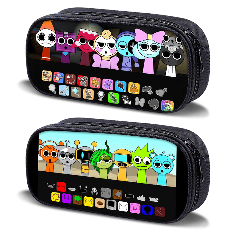 节奏盒子sprunki周边笔袋铅大容量笔盒文具盒文具袋高中生初中生男孩子小学生用多功能铅笔盒男女儿童学生潮