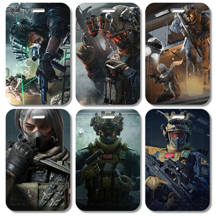 新款射击游戏周边学生校园咕卡卡套饭卡三角洲行动男生公交食堂水卡红狼骇爪地铁门禁卡套工作证保护套钥匙扣