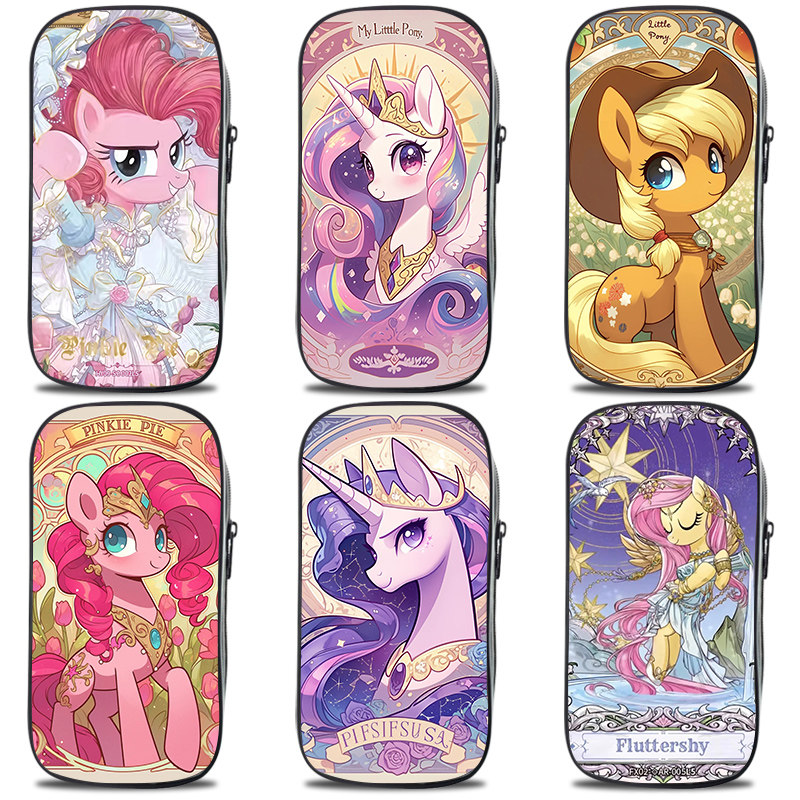 儿童印花笔袋My Little Pony小马宝莉中小学生多功能铅笔盒大容量文具盒铅笔袋儿童笔盒可爱卡通学习用品新款