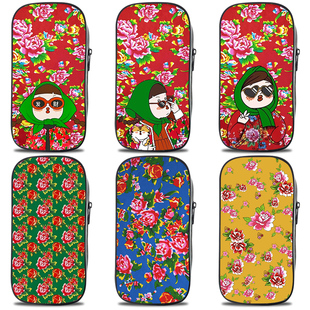 趣味搞怪小学生大容量笔袋东北妞文具盒土味花棉袄一年级铅笔袋幼儿园女孩版 儿童小孩用网红ins多功能2023新