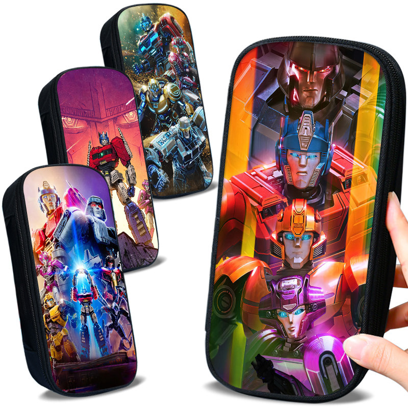 变形金刚起源动画超能勇士笔袋小学生儿童印花高达男童文具盒初中生铅