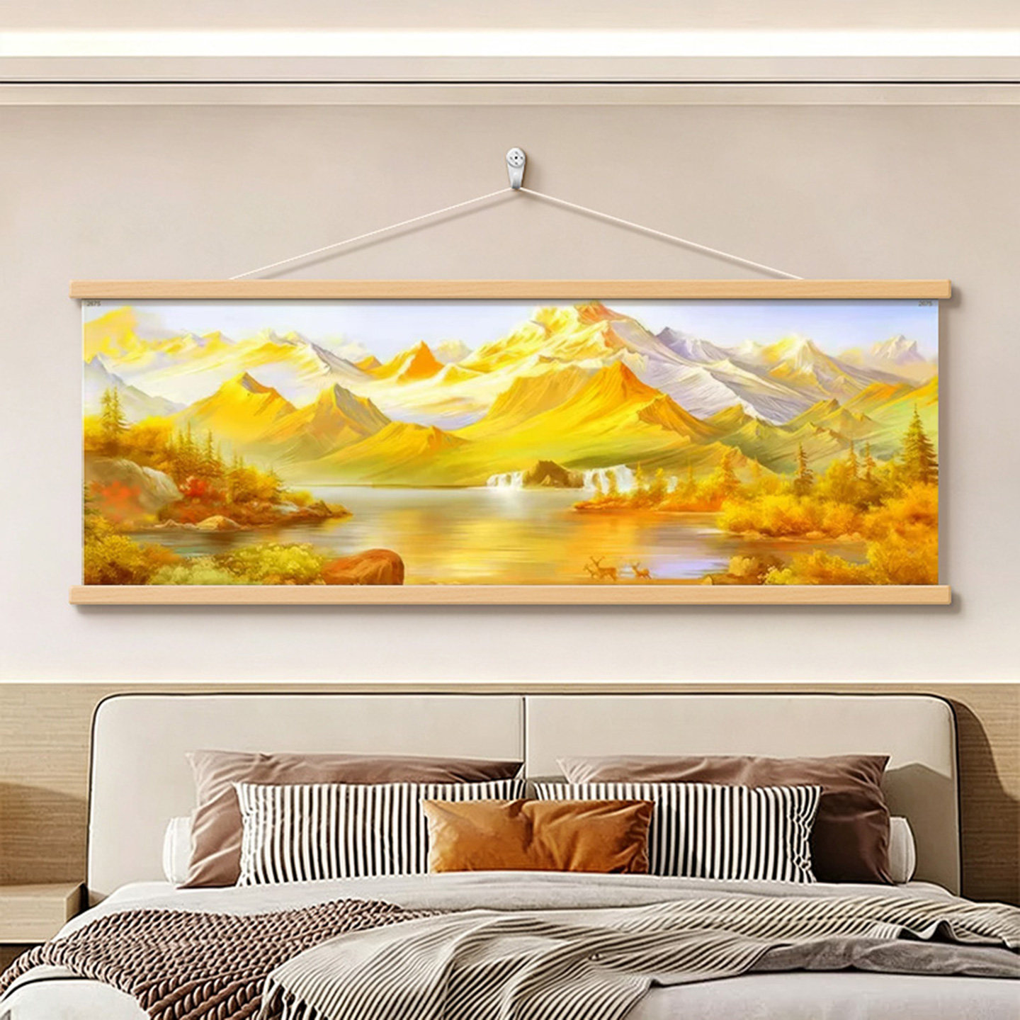 背靠金山现代简约装饰画