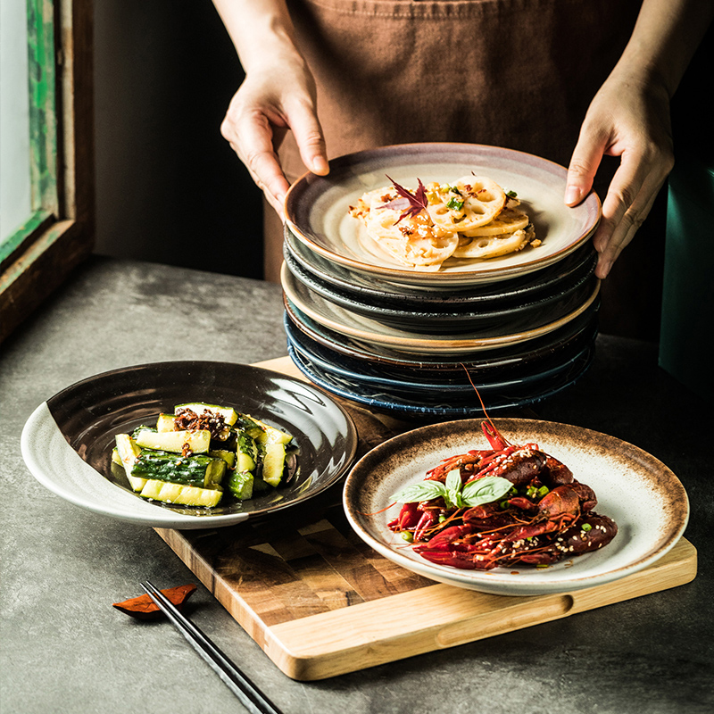 8.5寸陶瓷盘子日式餐具牛排创意