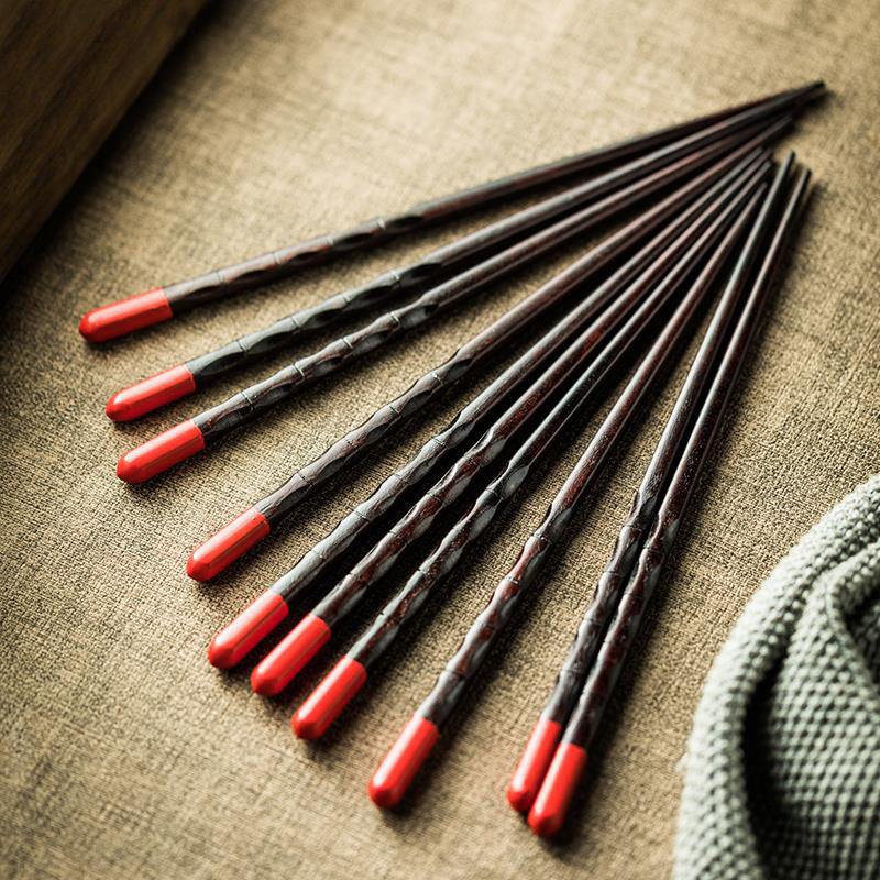 创意红色头尖头筷子竹木长筷米饭碗筷 单双套装 耐用防滑筷子特色,餐饮具,筷子,淘宝优惠券,粉丝福利购,淘宝优惠卷