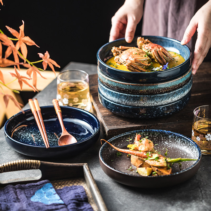 2024年新款陶瓷盘深盘装菜炒菜盘子 家用西餐盘饭盘卤肉盘饺子盘,餐饮具,盘,淘宝优惠券,粉丝福利购,淘宝优惠卷