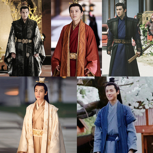 影视装白发王妃同款古装男士汉服仙侠古装武侠男侠客服书生演出服