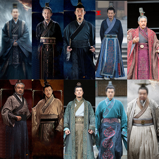 春秋战国影视古装廉颇屈原苏秦丞相大臣服棉麻汉服军师宰相演出服