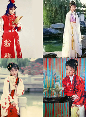 影视古装87红楼梦同款林黛玉贾宝玉古装汉服仙女公子戏曲服演出服