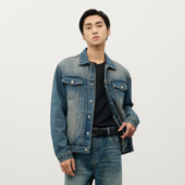 重工宽松短款 洗水复古牛仔夹克 男生休闲外套 刘耀文同款 DIMC