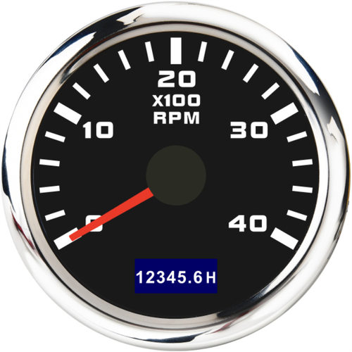 新款52MM指针转速表发电机工程机械改装车0-4000RPM12/24V通用款