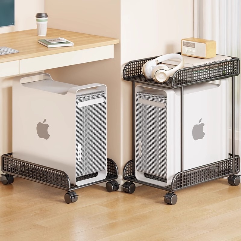 电脑主机底座托盘可移动滑轮台式机箱架子家用办公简约托架置物架