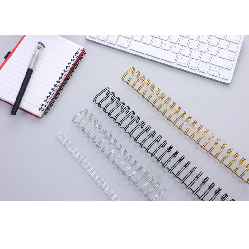 卷装尼龙包胶金属双线圈 活页笔记本装订线圈 yo线圈黑白铁线圈