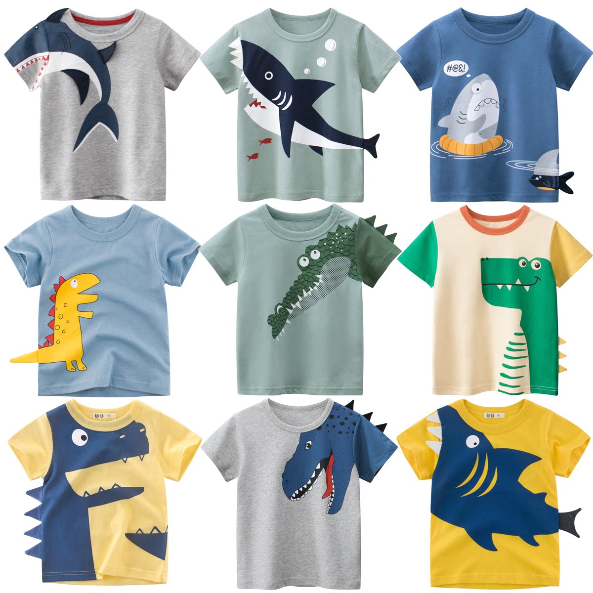 27kids品牌童装纯棉潮牌短袖T恤图片