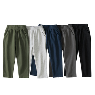 27kids品牌韩版童装秋装新品纯色直筒运动长裤男童休闲潮裤子清仓