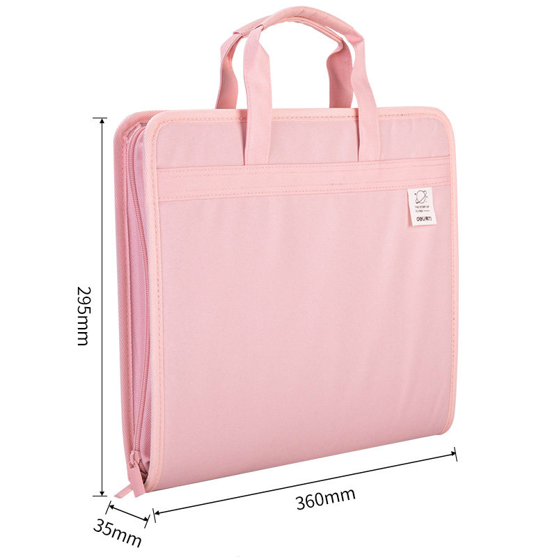 델리 A4 오르간 가방 시험지 보관 가방 휴대용 대용량 폴더 다층 학생용 투명한 삽입물이 있어 시험지 유물 중학생 및 고등학생 분류 시험지 폴더 정보 도서 보관 가방