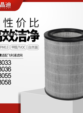 适配飞利浦空气净化器过滤网AC3036/FY3140/FY3430/AC3055滤芯