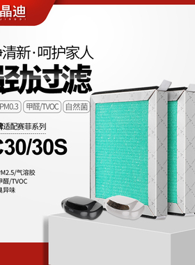 适配赛菲便携式空气净化器滤芯SC30/SC30S过滤网hepa集尘除pm2.5