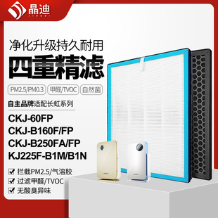 B1M KJ225F B1N过滤网集尘HEPA 60FP 适配长虹空气净化器滤芯CKJ