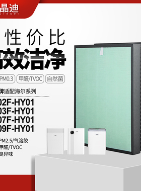 适配海尔空气净化器KJ202F-HY01/KJ203F-HY01除PM2.5过滤网滤芯