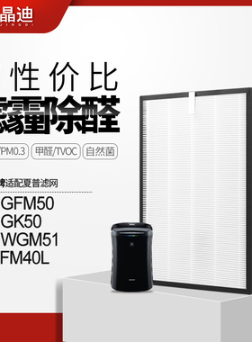 适配夏普空气净化器过滤网FU-GK50/FP-FM40L滤芯除甲醛FZ-F40SFE