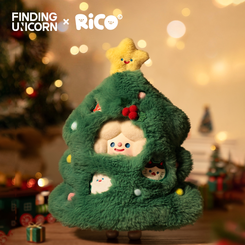 寻找独角兽 圣诞快乐RiCO搪胶毛绒挂件吊卡潮玩毛绒玩具送礼潮品