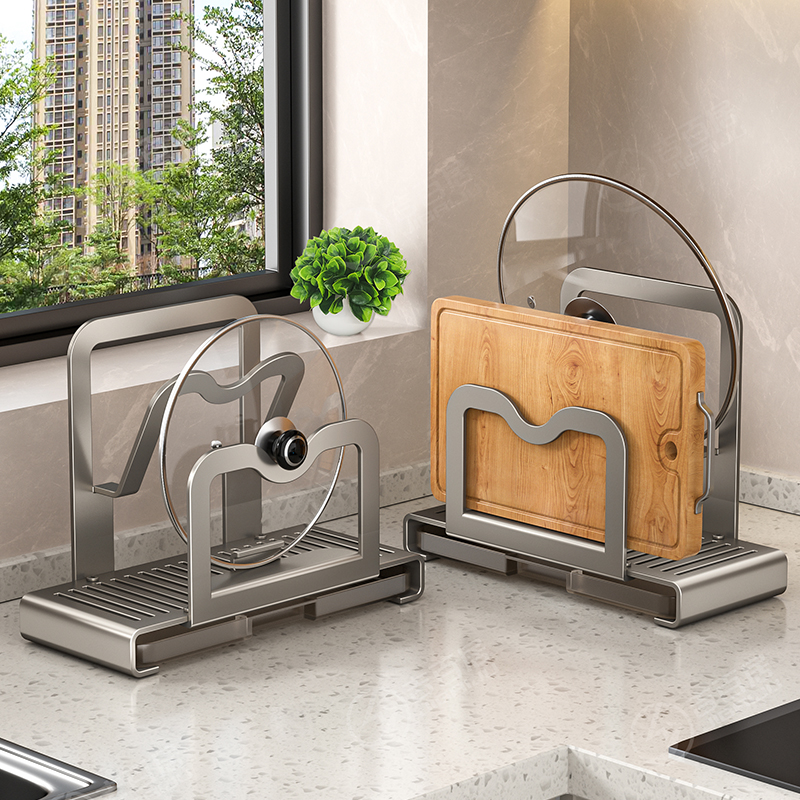 厨房锅盖架多功能台面