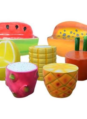 户外园林景观装饰品摆件玻璃钢仿真水果蔬菜休闲椅子座凳坐椅雕塑