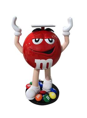 卡通大号mm豆摆件玻璃纤维雕塑家居客厅落地M豆人网红店铺装饰公