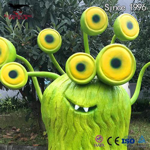 仿真三眼外星人超大模型自然博物馆海洋生物模型摆件花园绿雕