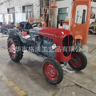 定制手扶拖拉机模型老式 犁地翻土农用旋耕机拖拉机摆件