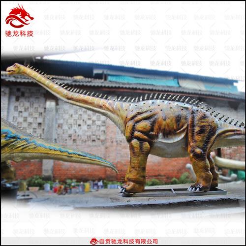 仿真梁龙骨架化石模型大型玻璃钢仿真恐龙制作博物馆科普恐龙