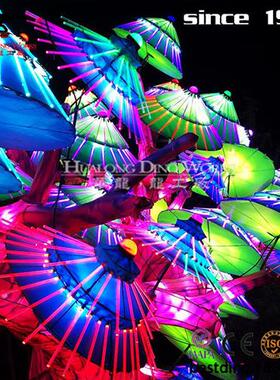 新款彩灯花灯宫灯春节元宵节庙会活动美陈引流自贡灯会厂家.