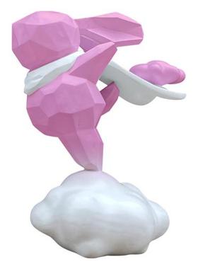 玻璃钢几何云朵兔子雕塑小区广场公园售楼部彩绘动物卡通摆件美陈