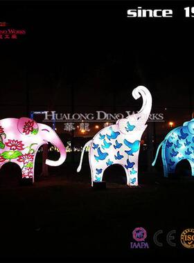 兔年春节新款彩灯花灯宫灯户外美陈摆件自贡亮化彩灯工厂定制