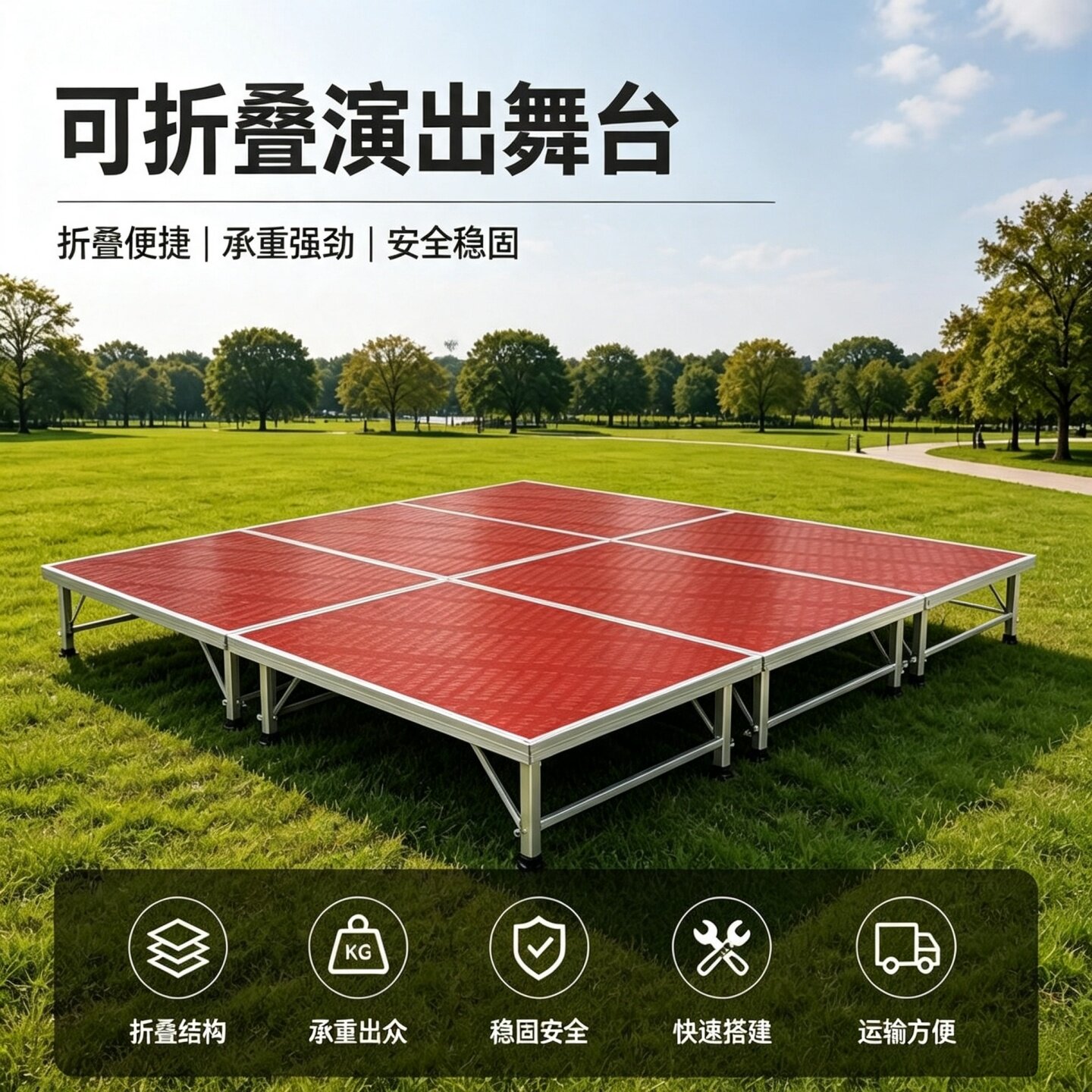 舞台折叠加厚钢制婚庆商演活动搭婚庆展台/婚庆门亭