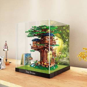 。佳寻展示柜 适用乐高21318树屋创意手办系列积木模型防尘收纳盒