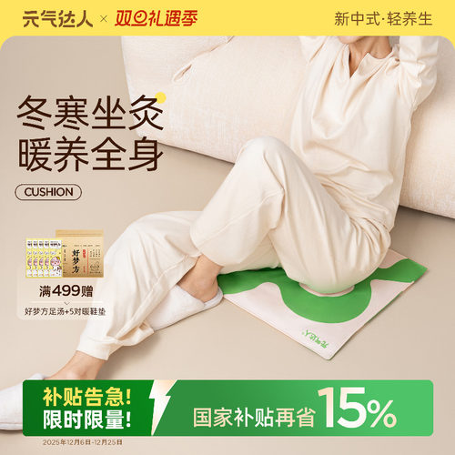 元气达人艾灸坐垫发热护腰臀