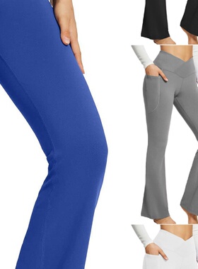 PCS Fashion Womens Sexy Yoga Pants High Waist Cross Wide