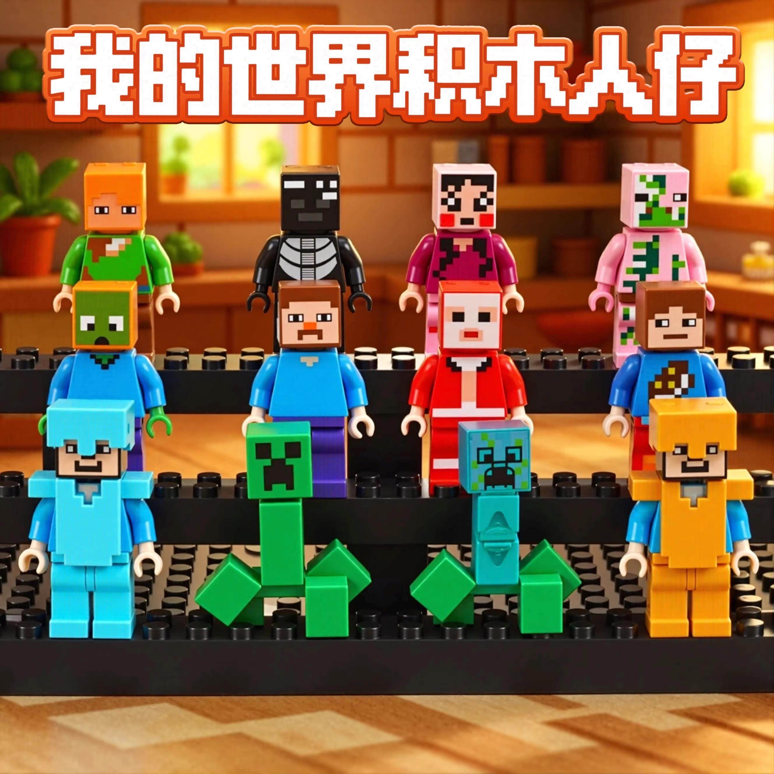 适用乐高人仔MC我的世界