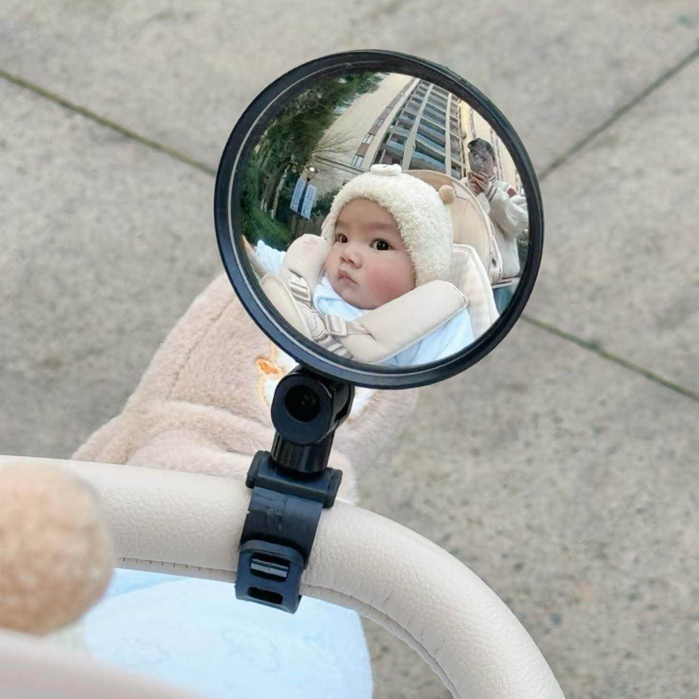 婴儿车后照镜遛娃神器A手